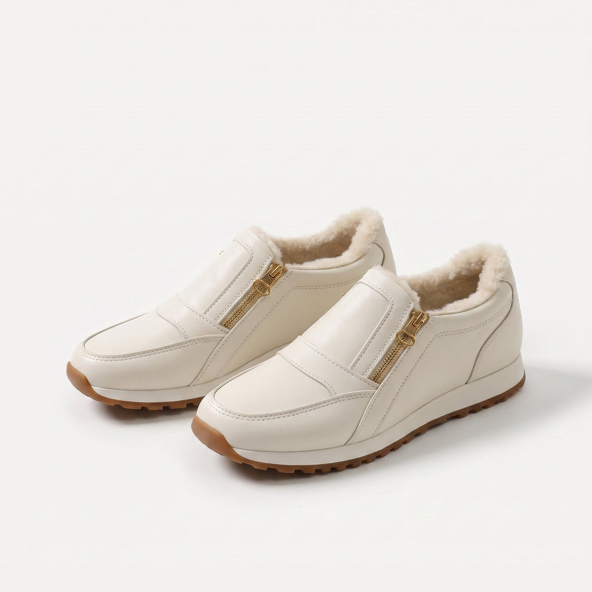 Janne – fodrad slip-on med dubbla dragkedjor